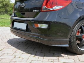 Накладка на задний бампер HB (Meliset, под покраску) для Chevrolet Cruze 2009-2015 гг