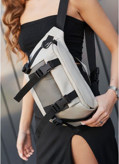 Жіноча сумка бананка Sambag Dynamicdart сіра 38 × 21 × 7 см (80411030) | Зображення 3