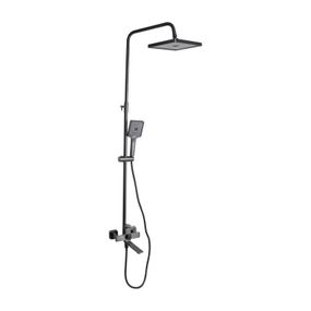 Душова система універсальна Qtap Presto на три споживача (з виливом) QTPRE111GRP45585 Graphite