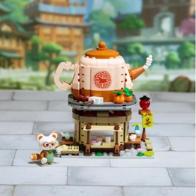 Конструктор Pantasy Kung Fu Panda Кунгфу Панда Міні Вид на вулицю - Чайна лавка Шифу (86507) | Зображення 1