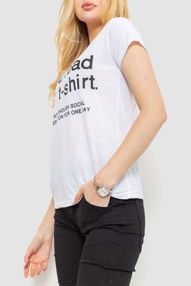 Футболка жіноча з принтом, колір білий, 221R3006-1 | Зображення 2