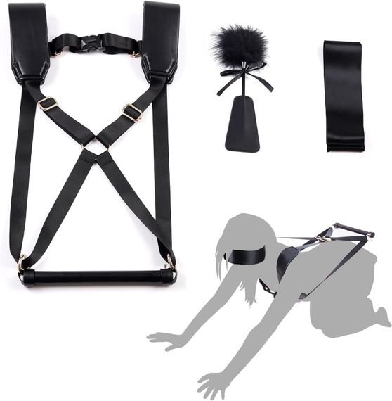 БДСМ-набор LOCKINK YEAHWOW Black Doggy Style Saddle set