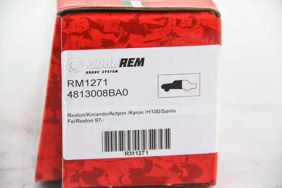 Колодки передні гальмівні Rexton/Korando/Actyon/Kyron/H100/Santa Fe/Rexton 97-, GOODREM (RM1271) | Зображення 2