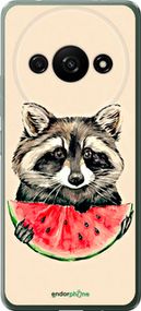 Чохол на Xiaomi Redmi A3 Єнотик з кавуном "4605u-3657-2448"