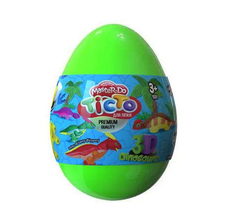 Набор креативного творчества "Тесто для лепки Master Do" Dinosaurs EGGS ТМD-08-01U Зеленый