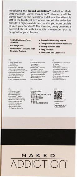 Фалоімітатор з пульсацією Naked ADDICTION Dominic 9″, пульт ДК, діаметр 4,2 см sexstyle | Зображення 7
