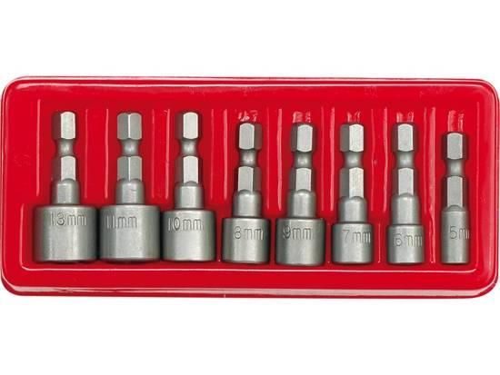 Головки торцевые насадки 1/4 5-13 мм 8 штук VOREL-66113