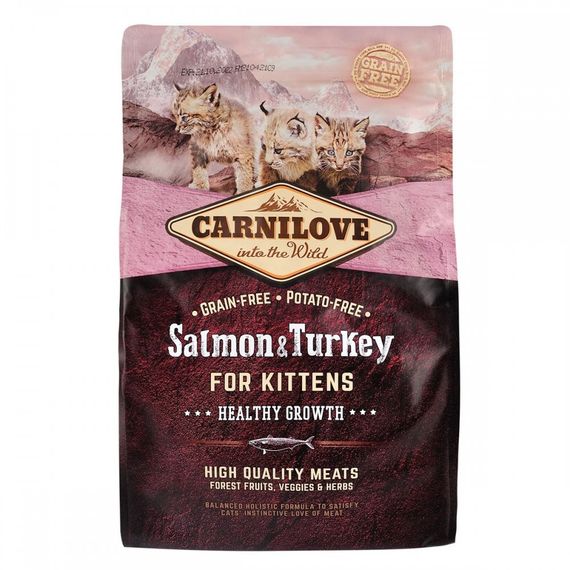 Корм сухий Carnilove Cat Kitten для кошенят з лососем та індичкою 2 кг | Зображення 2