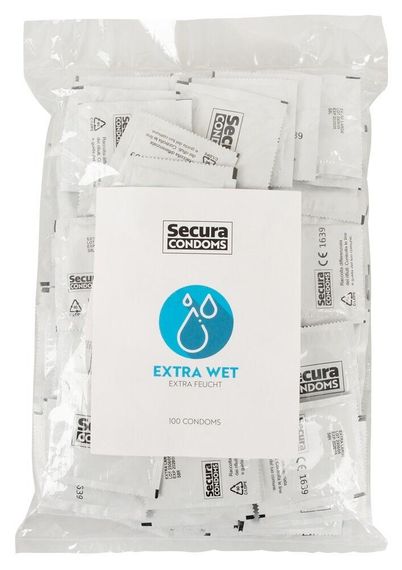 Презервативи зволожені SECURA EXTRA WET 100 шт Sex Aura