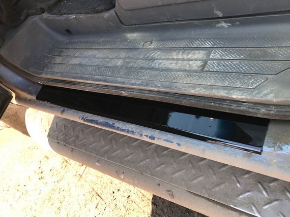 Накладки на дверні пороги ABS (2 шт, пластик) Глянець для Volkswagen T4 Caravelle/Multivan | Зображення 2