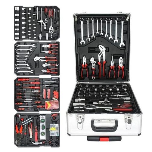 Професійний набір інструментів Tools Set KRAFFTEC у валізі з тріскачкою із 408 предметів | Зображення 2