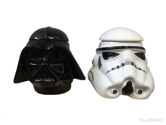 Подарочный Набор Кружка Чашка Бокал 3D Крышкой Star Wars Дарт Вейдер и Штурмовик 3D | Зображення 1