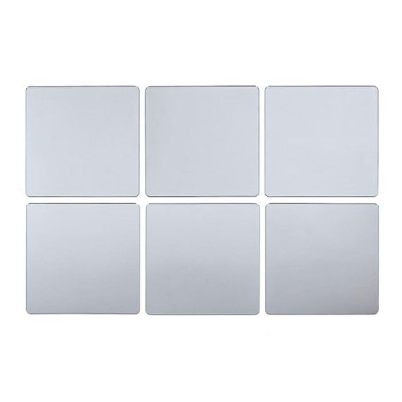 Дзеркальний декор акриловий самоклейний срібло,6 шт (D) SW-00002526