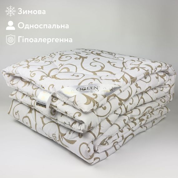 Ковдра антиалергенна зимова полуторна IGLEN BS 140х205 в бязі (140205BS)
