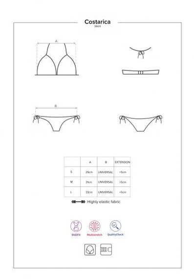 Купальник Obsessive Costarica black M, Черный, M | Зображення 1