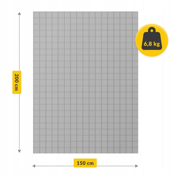 Ковдра важка (обтяжена) 4FIZJO 6.8 кг 150 x 200 см Grey (P-5907739319784) | Зображення 5