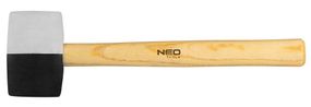 Киянка NEO, черно-белая, боек 58 мм, 450 г, рукоятка деревянная (25-067)