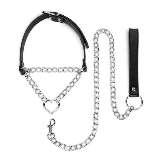 Нашийник з повідцем Bedroom Fantasies: Collar with Chain - Silver Sex Aura | Зображення 1