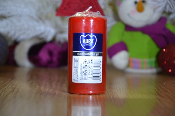 Свічка столова циліндр Bispol AURA Candles sw50_100_030 Червоний | Зображення 5