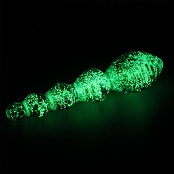 Скляний фалоімітатор DILDO GLOW-IN-THE-DARK TWILIGHT GLEAM GLASS Sex Aura | Зображення 7