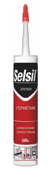 Герметик силіконовий червоний термостійкий 310 мл SELSIL-20V009