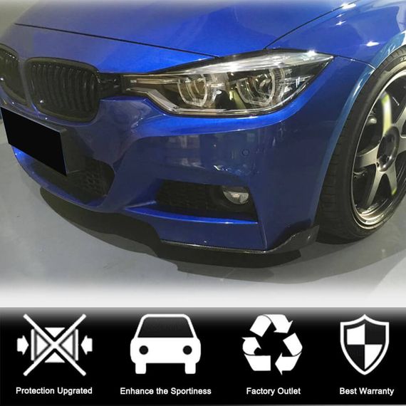Накладки на передній бампер Flap (для F30 M-Sport, Карбон) для BMW 3 серія F-30/31/34 2012-2019 рр | Зображення 2