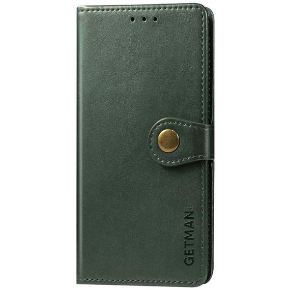 Кожаный чехол-книжка GETMAN Gallant (PU) для TECNO Spark 10 Pro Зеленый