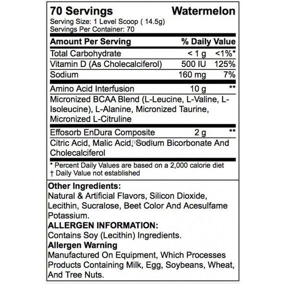 Амінокомплекс для спорту BSN Amino X 1010 g /70 servings/ Watermelon | Зображення 3