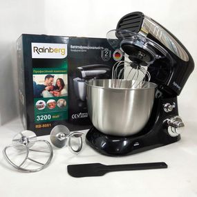 Тестомес миксер Rainberg RB-8081 планетарный кухонный комбайн 3200 Вт, кухонный комбайн