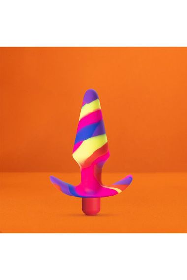 Анальная пробка разноцветная с вибрацией AVANT FREE SPIRIT SCARLET sexstyle | Зображення 2