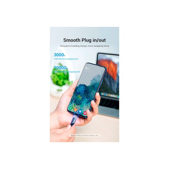 Дата кабель USB 2.0 AM to 2хUSB-C M 1.0m Y-Splitter Charging Cable 2.4А 480Mbps Aluminum Al Vention (CQOHF) | Зображення 7