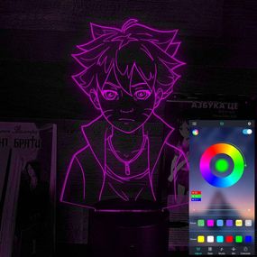 Акриловый светильник-ночник управление с телефона Баруто tty-n002094