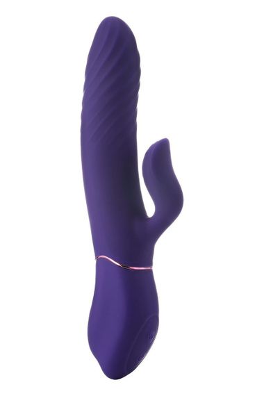 Подвійний вібратор-кролик Dream Toys Vibes of Love з функцією підігріву, фіолетовий sexstyle