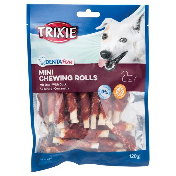Ласощі для собак з качкою Trixie Denta Fun Mini Chewing Rolls, 120 гр