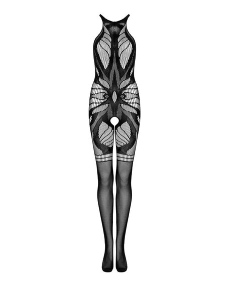 Сітчастий бодістокінг без рукавів Obsessive Bodystocking G331 S/M/L, black, з доступом | Зображення 4