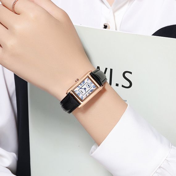 Класичний жіночий годинник Skmei 2297RGBK Rose Gold-Black | Зображення 2