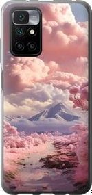 Чохол на Xiaomi Redmi 10 Рожеві хмари із силікону FCh_006621