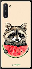 Чохол на Samsung Galaxy Note 10 Єнотик з кавуном "4605b-1718-2448"