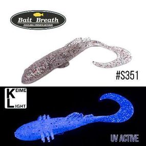 Приманка Bait Breath BeTanCo Curly Tail 2" (8шт.) (S351 UV Ｈologram Clear／Red)