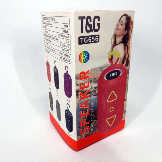 Bluetooth колонка портативна TG656 FM-радіо. JQ-780 Колір: червоний | Зображення 7