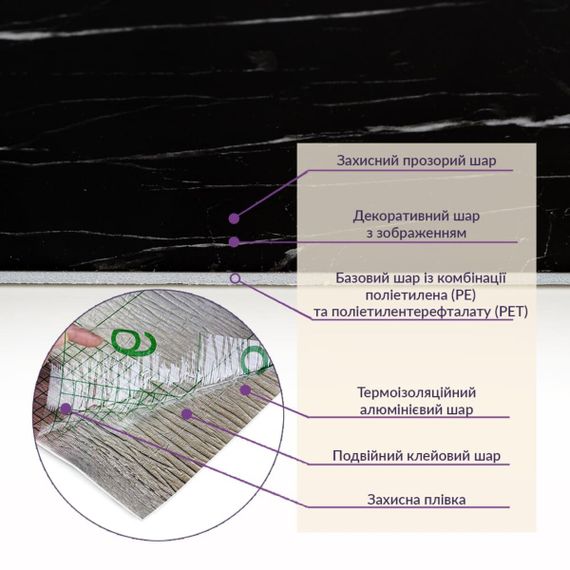 Самоклеюча стінова PET плитка у рулоні 600х3000х2мм SW-00001694 | Зображення 4