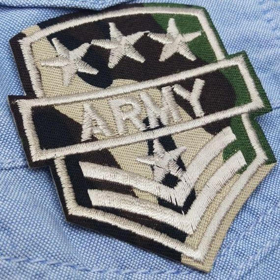 Термоаплікація, нашивка на одяг 6х6,5см "U.S.Army" | Зображення 1