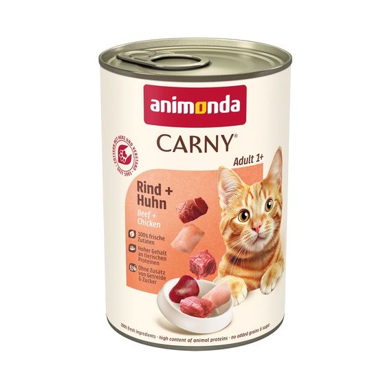 Корм вологий Carny Adult Beef Chicken для дорослих котів з яловичиною та куркою 400 г