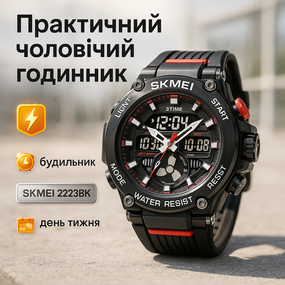 Спортивные мужские часы удобные SKMEI, Военные часы для всу для активных военных NL-36