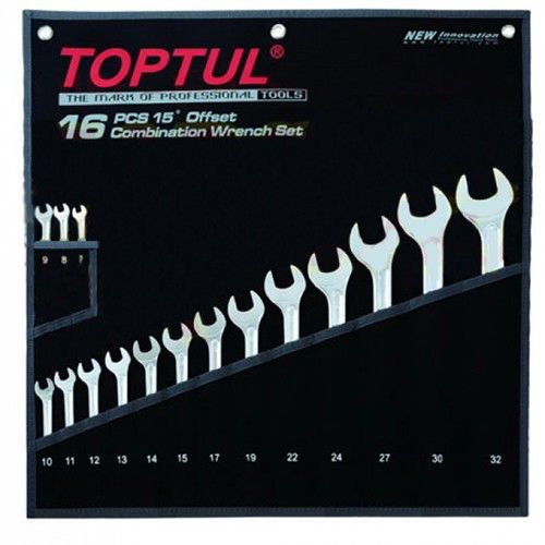 Набір ключів комбінованих рожково-накидних TOPTUL 16 шт. 7-32 Hi-Performance GPAX1601