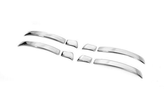 Накладки на ручки узкие (4 шт, нерж.) OmsaLine - Итальянская нержавейка для Volkswagen Touareg 2010-2018 гг. | Зображення 2