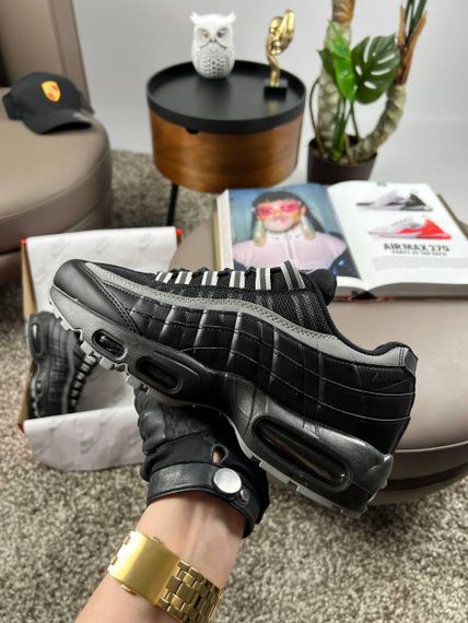 Мужские кроссовки Air Max 95 All Black Grey весна / лето / осень A3860 44 28 см
