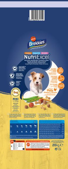 Сухой корм с курицей для собак малых пород Brekkies Dog Mini, 20 кг | Зображення 1