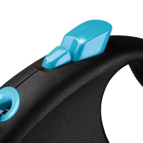 Рулетка Flexi Black Design для собак, трос, розмір S, 5 м (синя) | Зображення 2