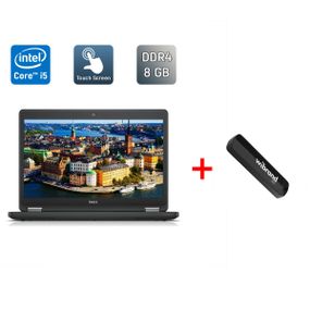 Ультрабук Dell Latitude E5470 / 14" (1920x1080) IPS Touch / Intel Core i5-6440HQ (4 ядра по 2.6 - 3.5 GHz) / 8 GB DDR4 / 256 GB SSD / Intel HD Graphics 530 / WebCam / Windows 10 б/в + Подарунок Флеш-накопичувач USB 32 GB